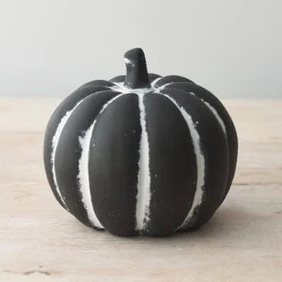 The Range Concrete Pumpkin Ornament - Black / Large