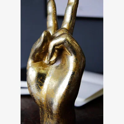 Rockett St George Gold Peace Hand Ornament