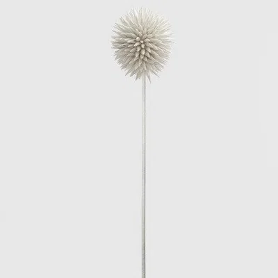 Teddy Beau Deco Home White Foam Allium Stem Flower