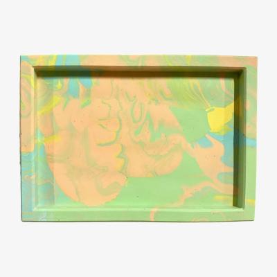 Wolf & Badger Sunnyside Up Rectangular Tray - Green, Orange By Shax