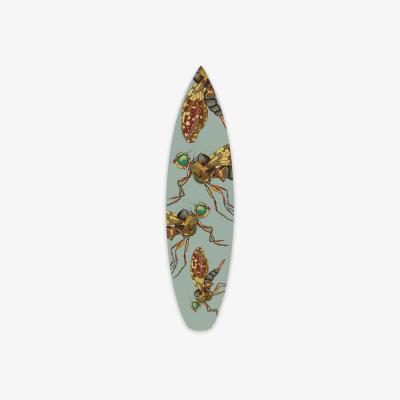 Wolf & Badger Green Surfboard Wall Decoration Bugs Catchii