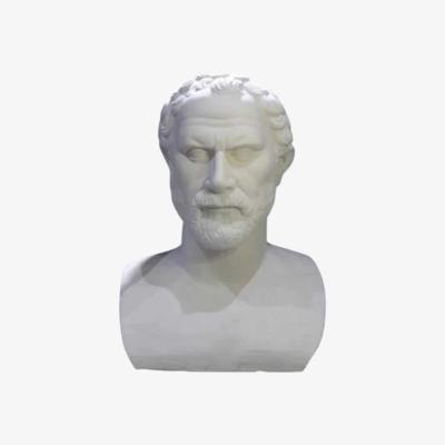 Wolf & Badger White Demosthenes Bust | Artchi
