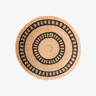 Wolf & Badger Neutrals / Black Medium Natural & Black Wall Baskets Likhâ