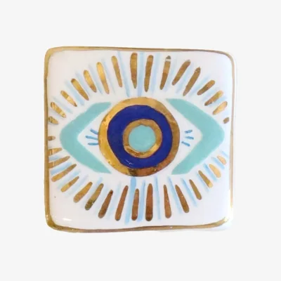 Wolf & Badger Door Knob Evil Eye Sb X Wb | One Size | Sherie Boutik