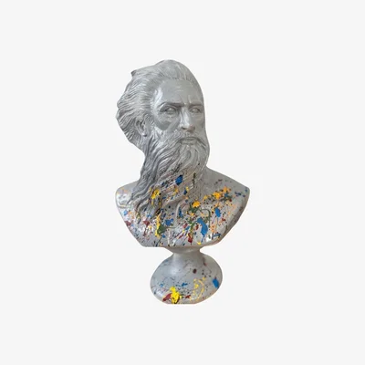 Wolf & Badger Vibrant Poseidon Sculpture Multicolour | Artchi