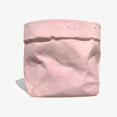 Wolf & Badger Pink / Purple Colour Concrete Paper Bag Medium Pink | Studio Story