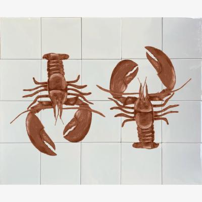 Wolf & Badger Brown / Neutrals Tile Panel Lobster Cognac Catchii