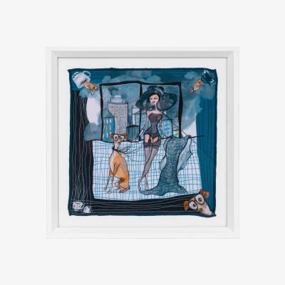 Wolf & Badger Framed Silk Art Sophia Loren One Size Un Poco