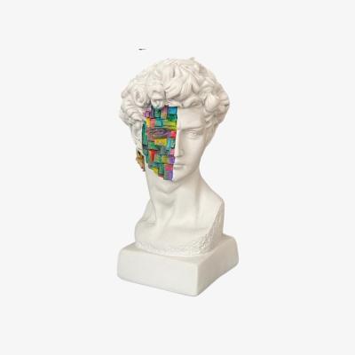 Wolf & Badger Fragmented David Version Two Sculpture -Multicolour | Artchi