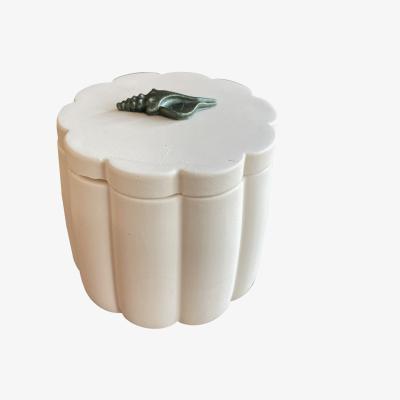 Wolf & Badger Jewellery Pot Flower Shape Horn Shell Catchii