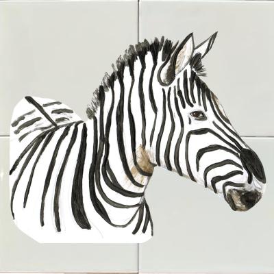 Wolf & Badger Tile Panel Zoe Zebra Catchii