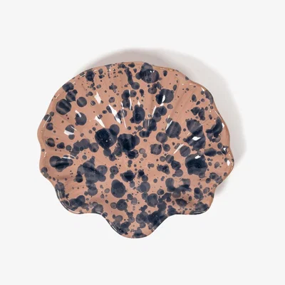 Wolf & Badger Blue / Pink / Purple Splatter Coquillage Dish - Pink And Blue One Size Sharland England