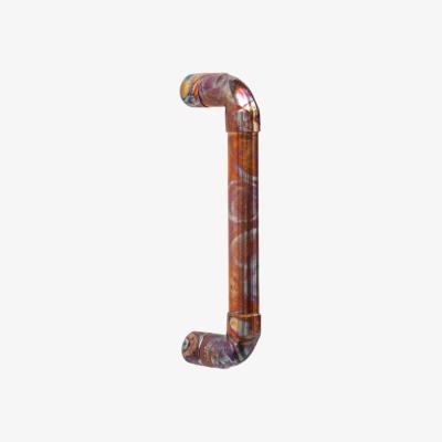 Wolf & Badger Handcrafted Copper Handle Rainbow Patina & Handmade Copper Handles | Anatoliacraft