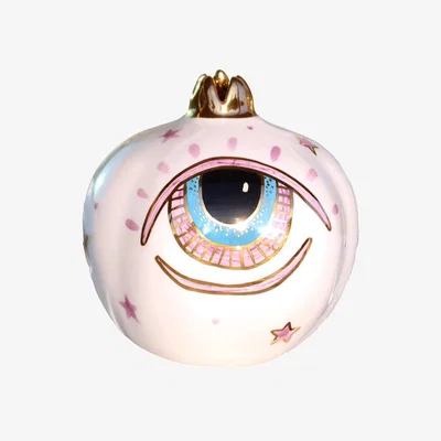 Wolf & Badger Pink Eye Stars Pomegranate Decoration | Sherie Boutik