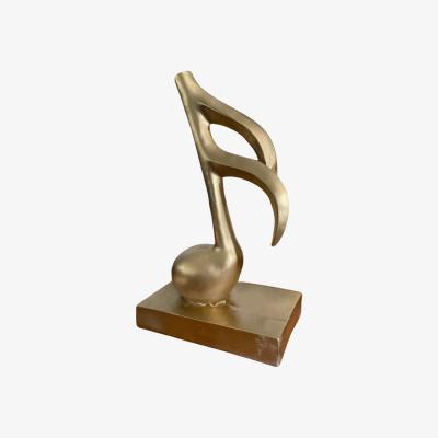 Wolf & Badger Golden Note Design Sculpture White Artchi