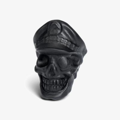 Wolf & Badger Black Obsidian Crystal Sailor's Pride Skull Sculpture One Size Awnl