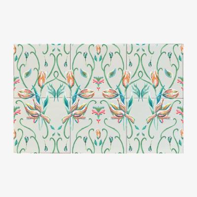 Wolf & Badger Tile Panel Art Nouveau French Tulip Catchii