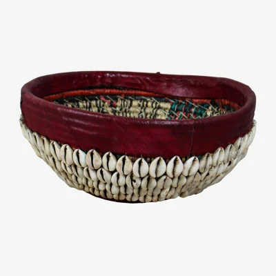 Wolf & Badger Green / Brown / Red Vintage Hausa Bowl - One Seven | One Size | Botanical Boys