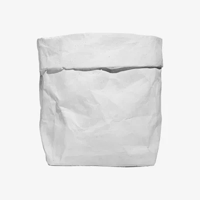 Wolf & Badger Concrete Paper Bag Planter Large White | Studio Story