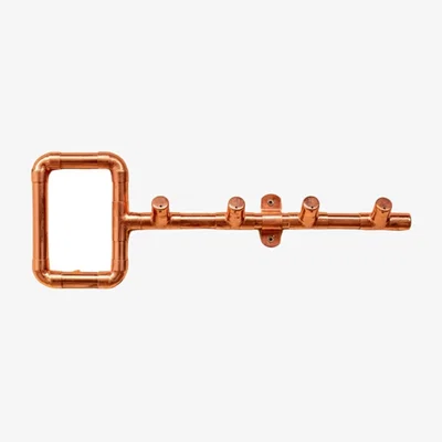 Wolf & Badger Neutrals Handcrafted Copper Key Holder Rustic Finish & Minimalist Design | One Size | Anatoliacraft