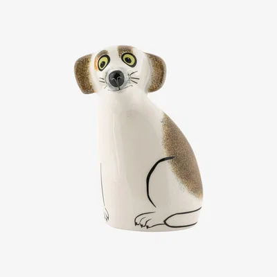 Wolf & Badger White / Brown Brown & White Dog Money Box Hannah Turner