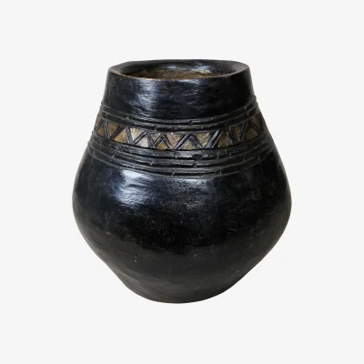 Wolf & Badger Brown Hand Carved Lozi Wood Pot - Seventeen One | One Size | Botanical Boys