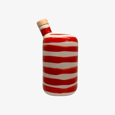 Wolf & Badger Red / White Artisan Crafted Bottle And Vessel Black and Wild