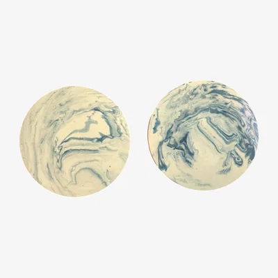 Wolf & Badger Round Coasters - Blue | By Shax