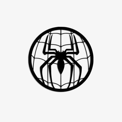 Wolf & Badger Black Spider Metal Wall Art One Size Monique Store