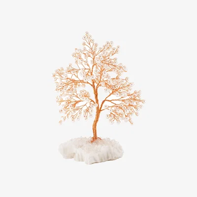 Wolf & Badger White Pure Break - Pearl Feng Shui Tree | Karma and Luck