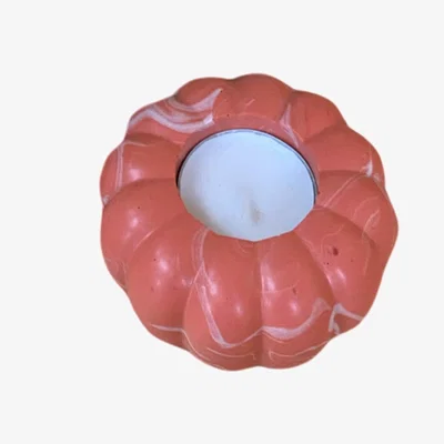 Wolf & Badger Yellow / Orange Pumpkin Tealight Holder - Orange By Shax