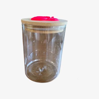 Wolf & Badger White Glass Storage Jar Neon Snake Catchii