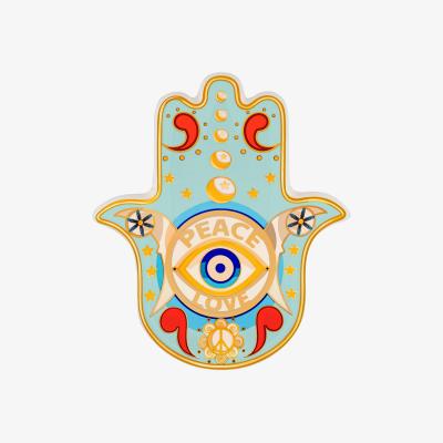 Wolf & Badger Blue Peace & Love - Hamsa Wall Blessing | Karma and Luck
