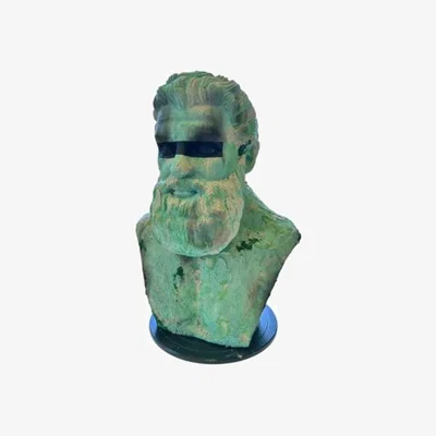 Wolf & Badger Green Might Of Nature  The Herculean Naturalistc Bust | Artchi