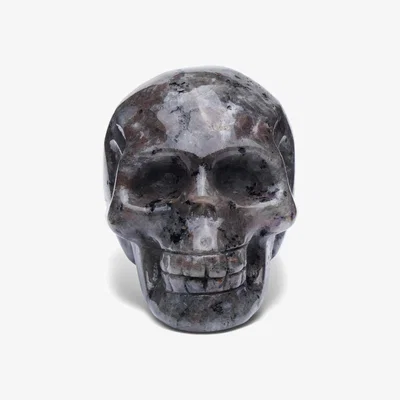 Wolf & Badger Brown / Grey Yooperlite Crystal Skull Sculpture One Size Awnl