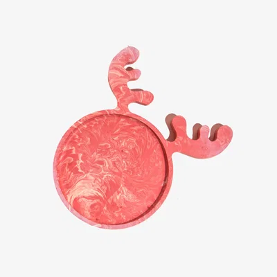 Wolf & Badger Reindeer Tray - Red By Shax