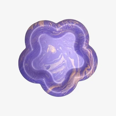 Wolf & Badger Pink / Purple Flower Power Chunky Coaster - Purple | One Size | By Shax