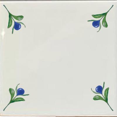 Wolf & Badger Tile Border Blue Flowers Catchii