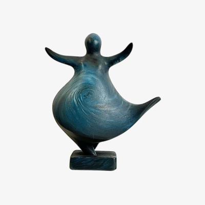 Wolf & Badger Blue The Dancing Spirit Swirl - Sculpture | Artchi
