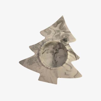 Wolf & Badger Large Xmas Tree Tealight Holder - White | By Shax