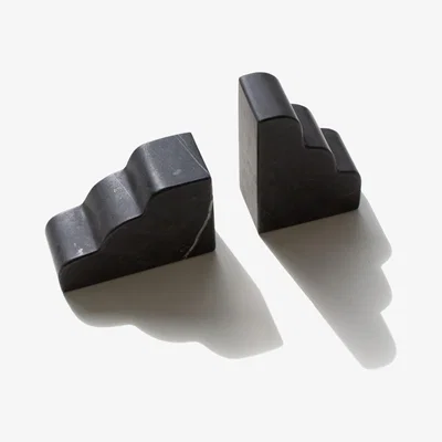 Wolf & Badger Black Cloud Marble Bookend The Parmatile Shop