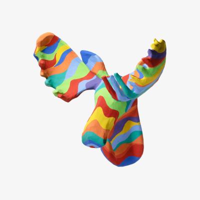 Wolf & Badger Papier Mache Rainbow Moose | Caribbean Craft
