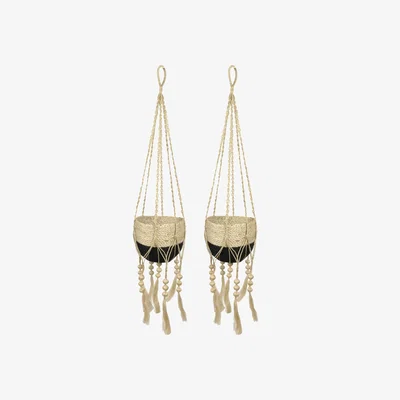 Wolf & Badger Neutrals Plant Hanger - Fiora Set Of 2 Korissa