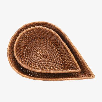 Wolf & Badger Brown Luntian Leaf Nesting Rattan Baskets, Set Of 2 One Size Kubo