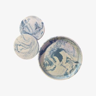 Wolf & Badger Sunnyside Up Tray With Coasters - Blue | By Shax