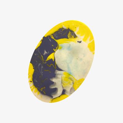 Wolf & Badger Abstract Tile - Purple, Yellow, White By Shax