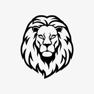 Wolf & Badger Black Lion Metal Wall Art One Size Monique Store