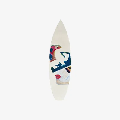 Wolf & Badger White Surfboard Wall Decoration Eclectic Portrait Catchii