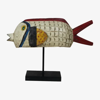 Wolf & Badger Mali Bozo Puppet Fish White - One Seven Five Five | One Size | Botanical Boys