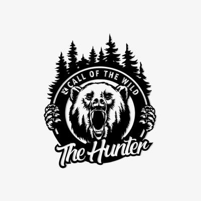 Wolf & Badger Black The Hunter Metal Wall Art One Size Monique Store